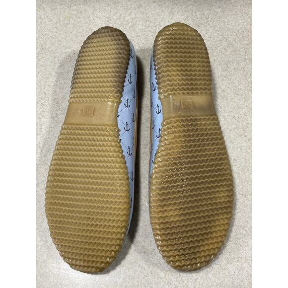 Western Chief Women's Anchors Away Skimmers Slip On Flats Blue & Tan Size 10 - Picture 7 of 9